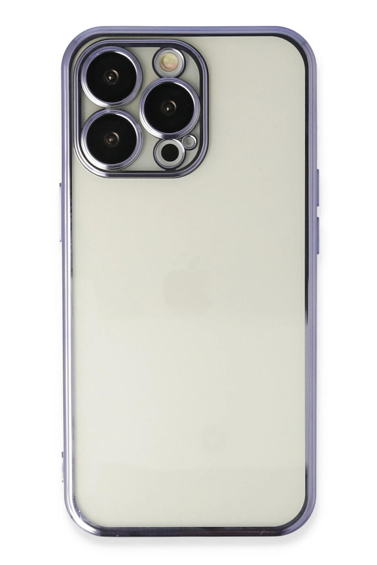 Newface iPhone 13 Pro Max Kılıf Razer Lensli Silikon - Mor