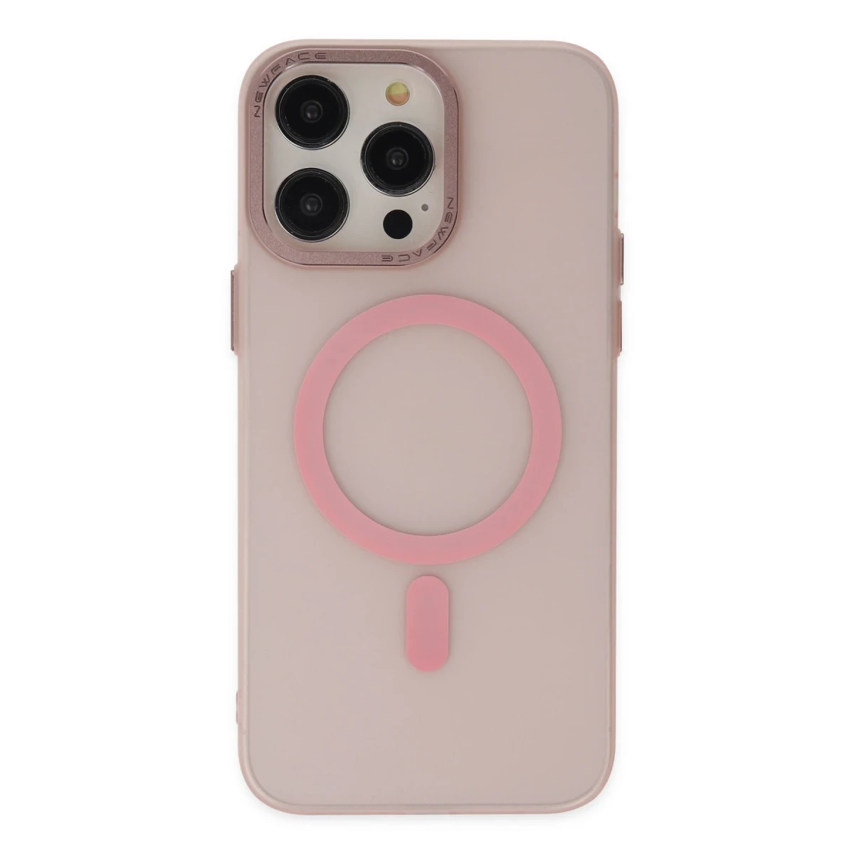 Newface Apple iPhone 14 Pro Max Kılıf Lodos Magneticsafe Mat Kapak - Pembe — görsel 6