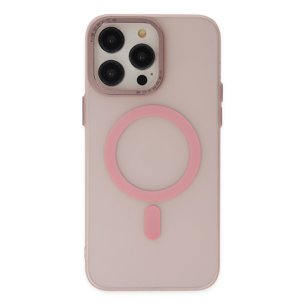 Newface Apple iPhone 14 Pro Max Kılıf Lodos Magneticsafe Mat Kapak - Pembe — görsel 11