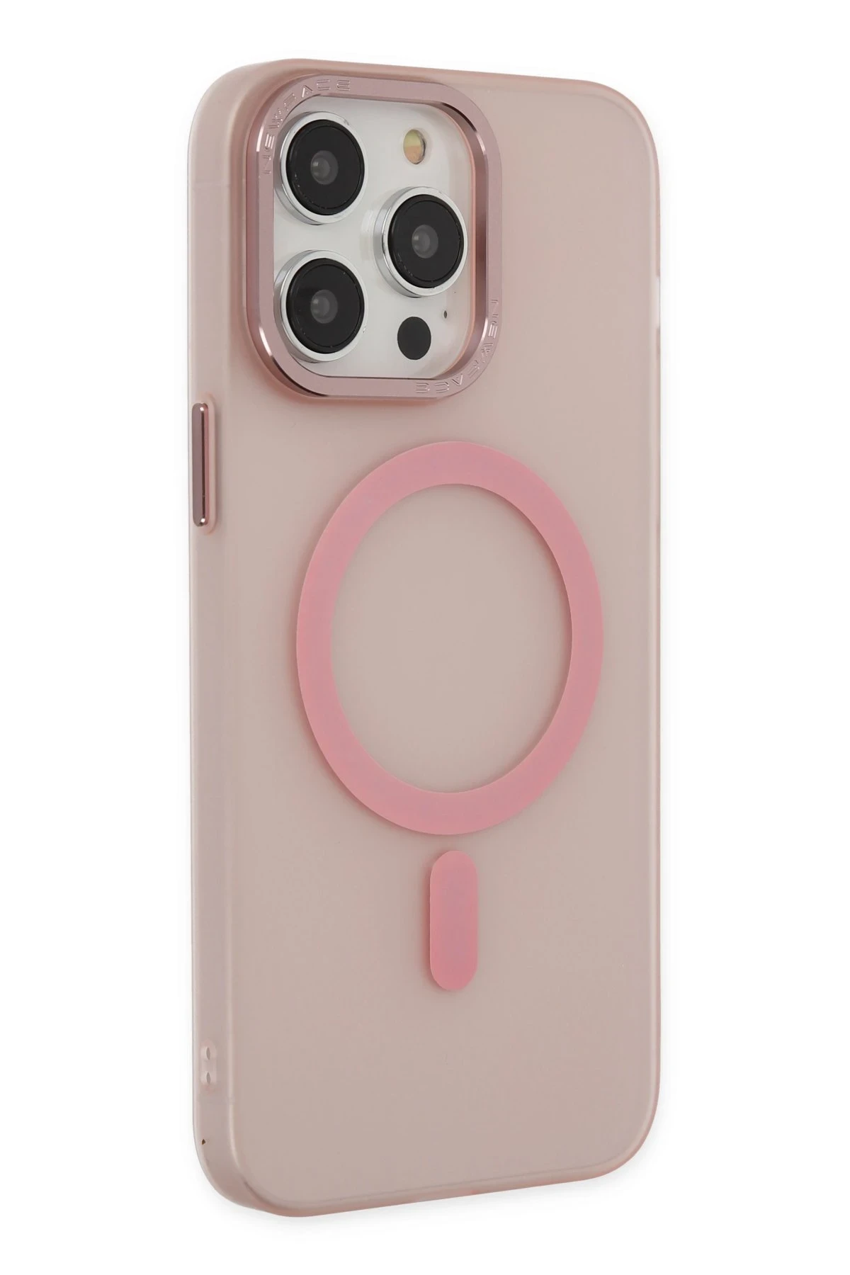 Newface Apple iPhone 14 Pro Max Kılıf Lodos Magneticsafe Mat Kapak - Pembe — görsel 2