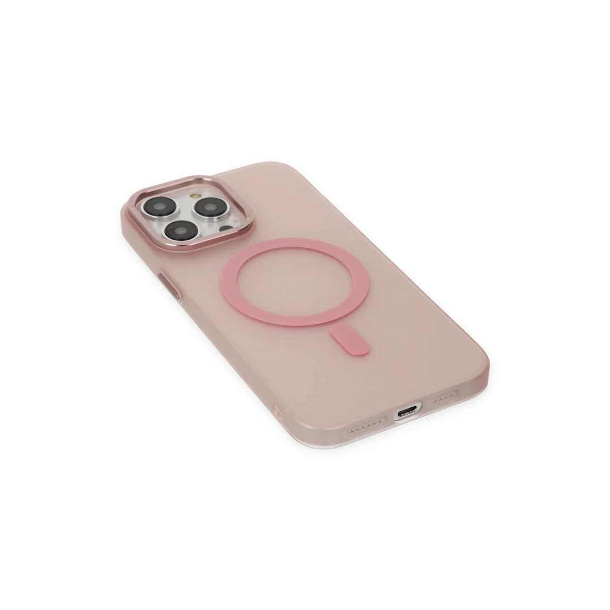 Newface Apple iPhone 14 Pro Max Kılıf Lodos Magneticsafe Mat Kapak - Pembe — görsel 10
