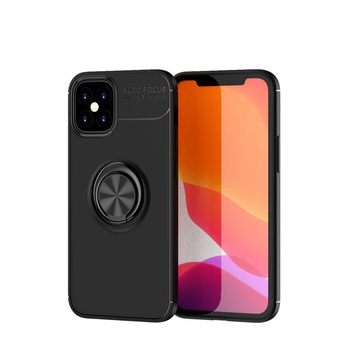 Newface Apple iPhone 12 Mini Kılıf Range Yüzüklü Silikon - Siyah — görsel 9