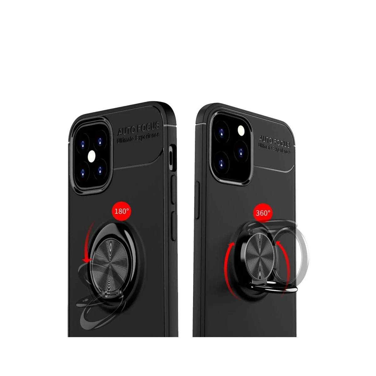 Newface Apple iPhone 12 Mini Kılıf Range Yüzüklü Silikon - Siyah — görsel 11