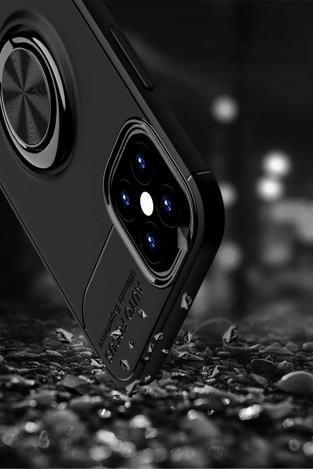 Newface Apple iPhone 12 Mini Kılıf Range Yüzüklü Silikon - Siyah — görsel 6
