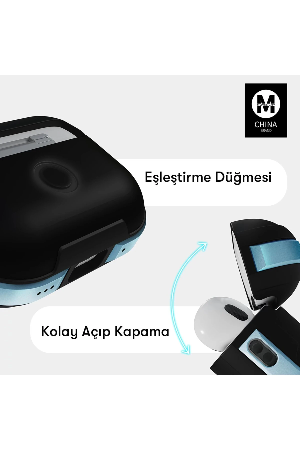 Movenchy Airpods Pro 2 (2.nesil) MO-A8 Armor Kılıf - Koyu Yeşil