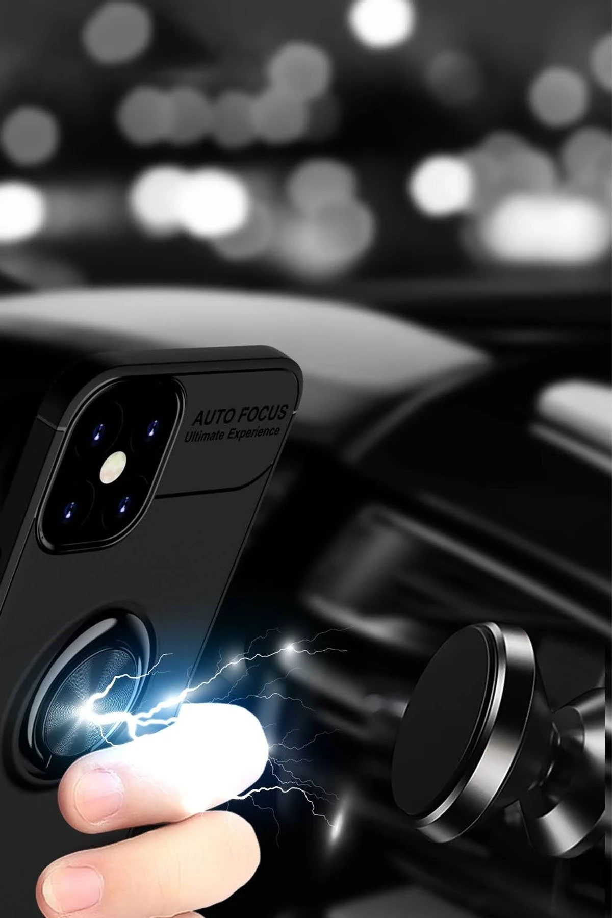 Newface iPhone 12 Mini Kılıf Range Yüzüklü Silikon - Mavi