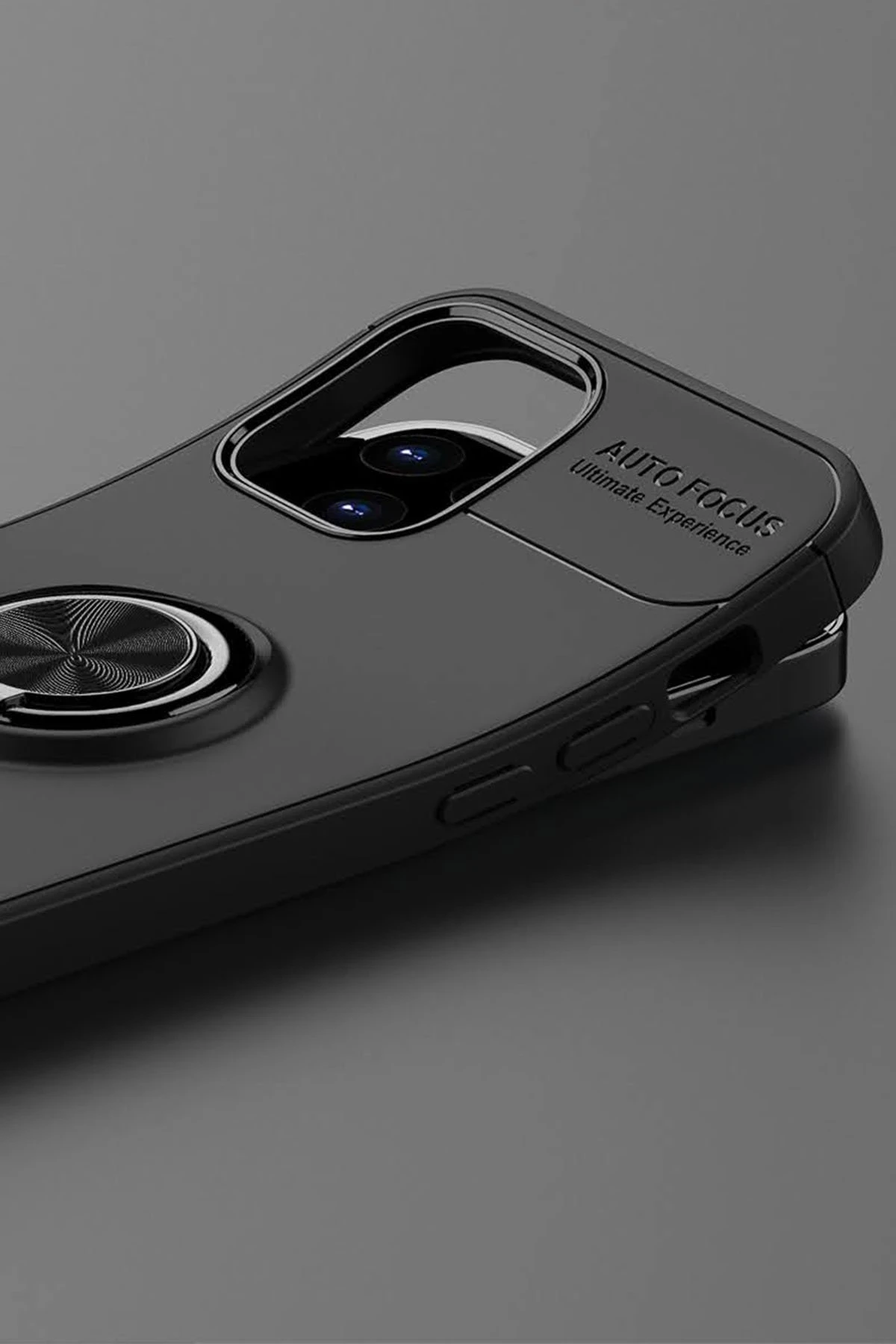 Newface Apple iPhone 12 Kılıf Range Yüzüklü Silikon - Siyah — görsel 5