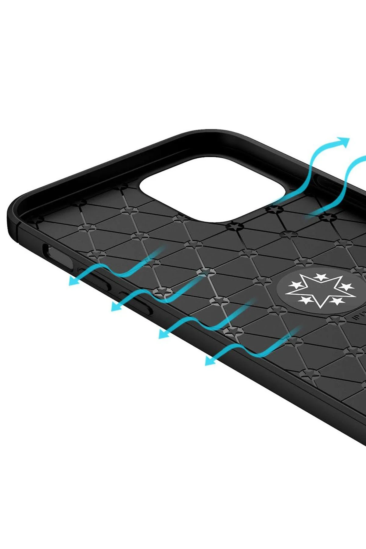 Newface Apple iPhone 12 Kılıf Range Yüzüklü Silikon - Siyah — görsel 7