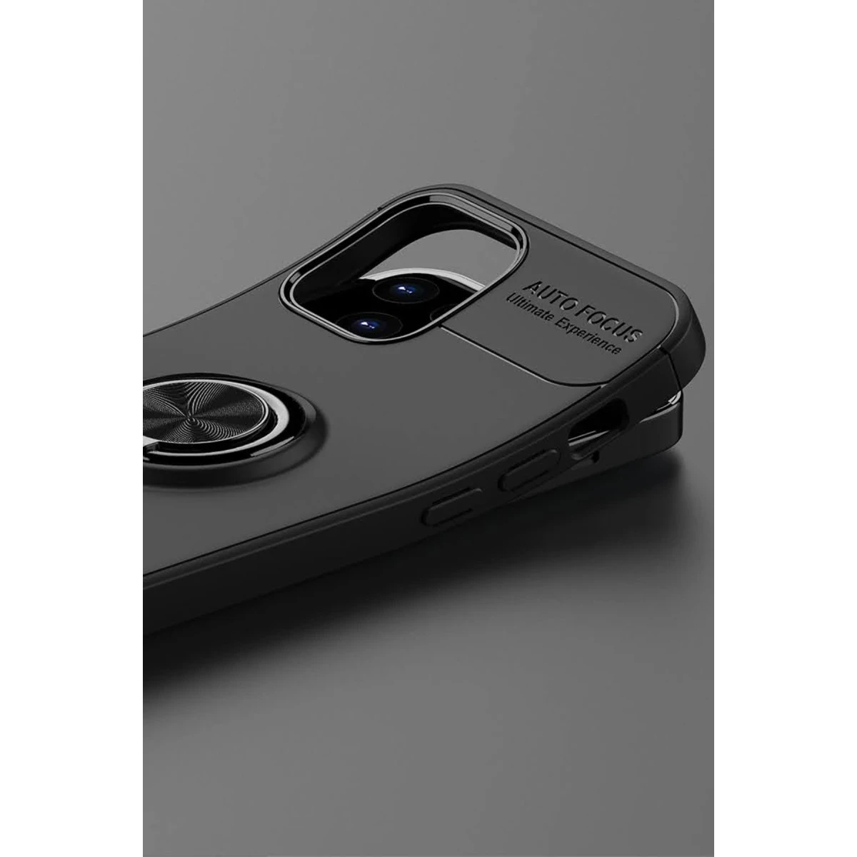 Newface Apple iPhone 12 Kılıf Range Yüzüklü Silikon - Kırmızı