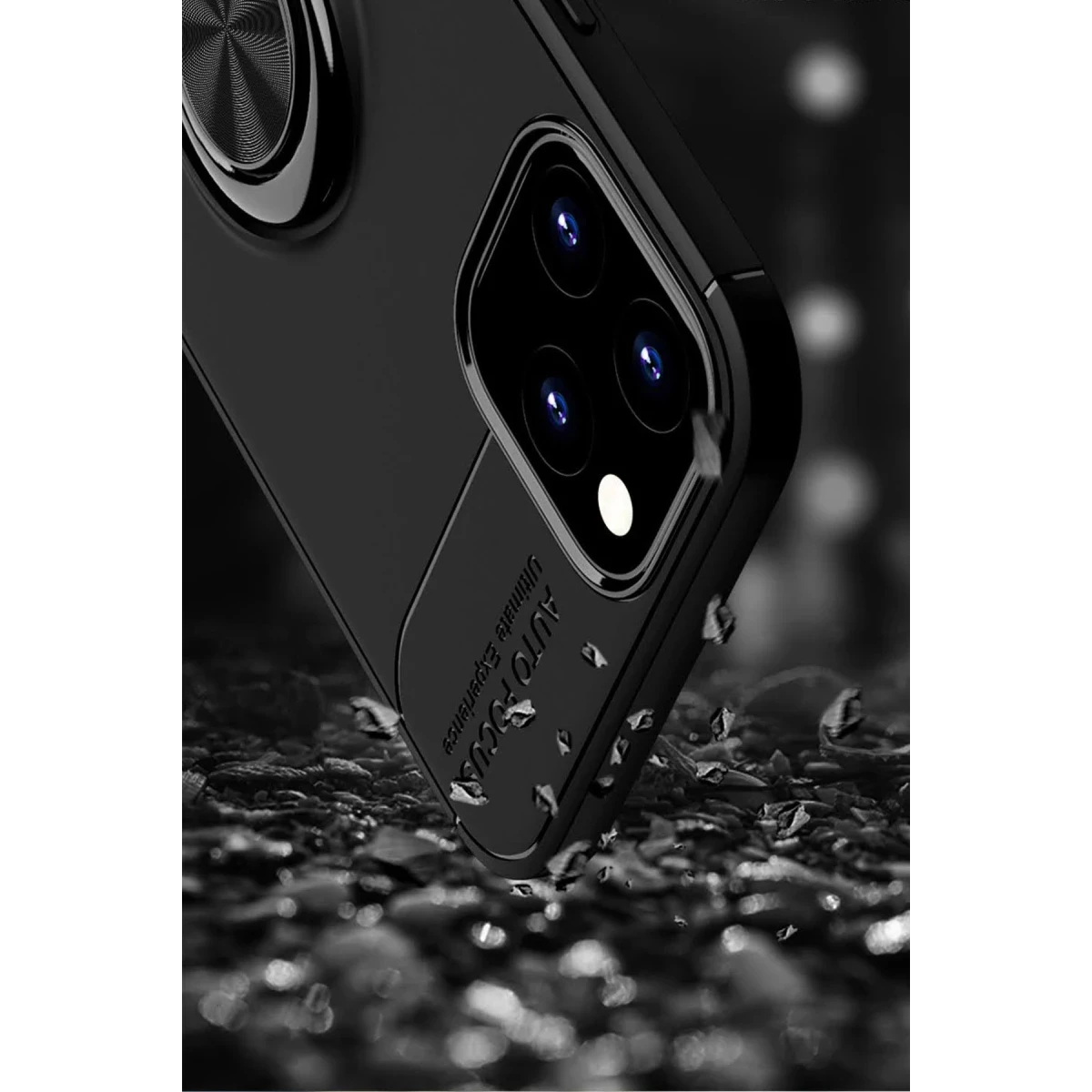 Newface Apple iPhone 12 Kılıf Range Yüzüklü Silikon - Mavi