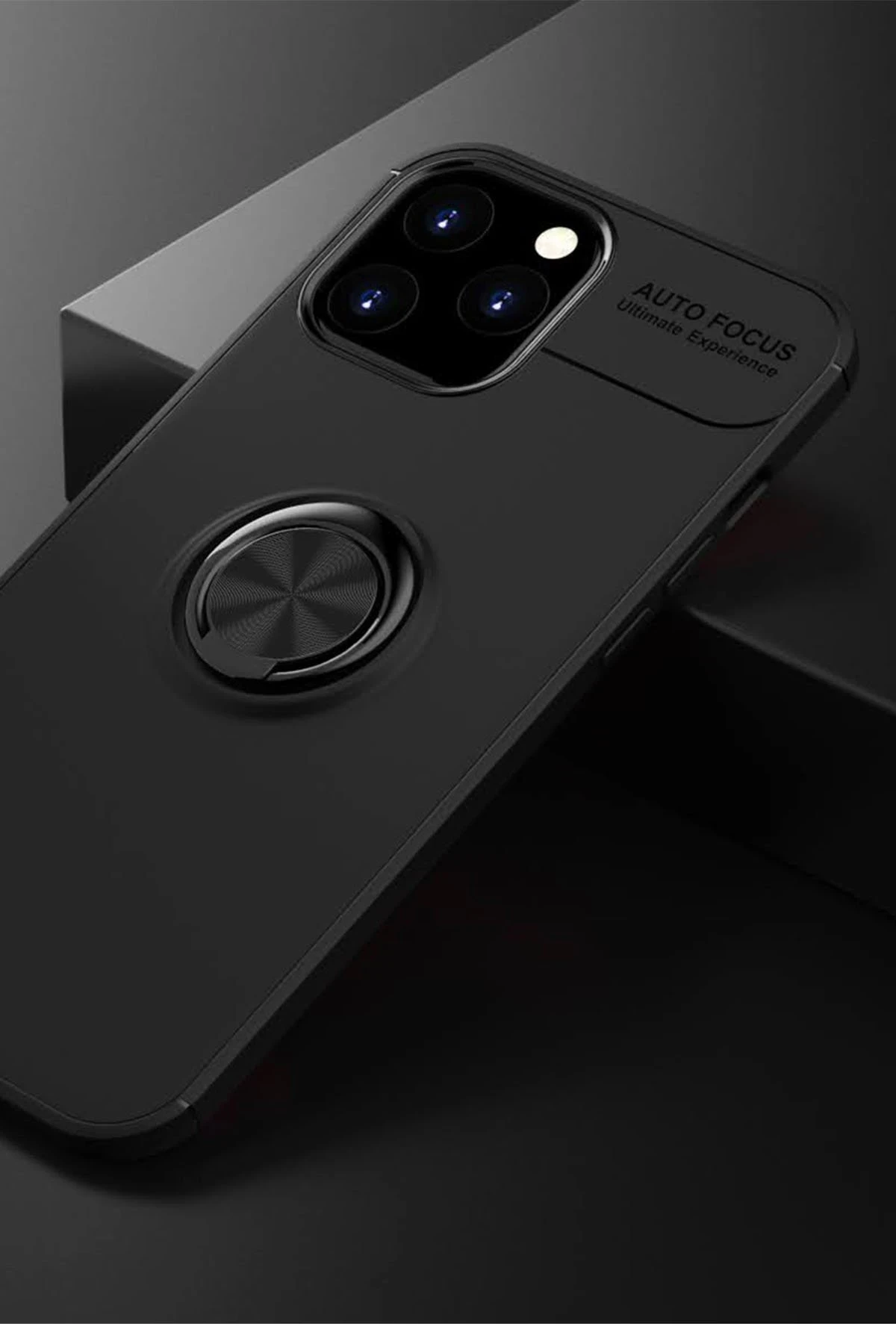 Newface Apple iPhone 12 Pro Max Kılıf Range Yüzüklü Silikon - Siyah — görsel 2