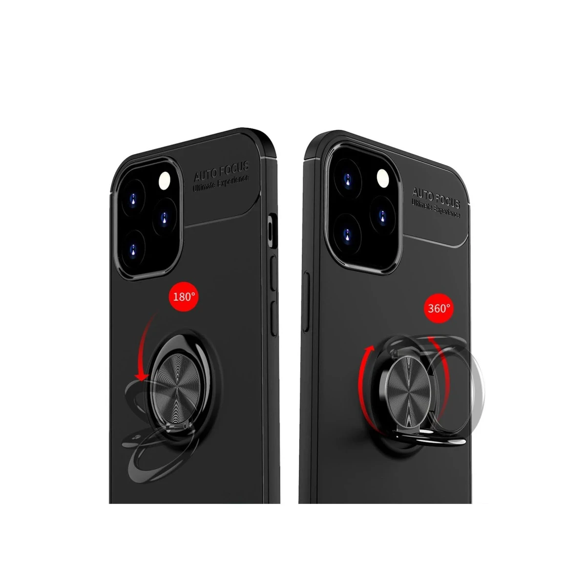 Newface Apple iPhone 12 Pro Max Kılıf Range Yüzüklü Silikon - Siyah — görsel 11