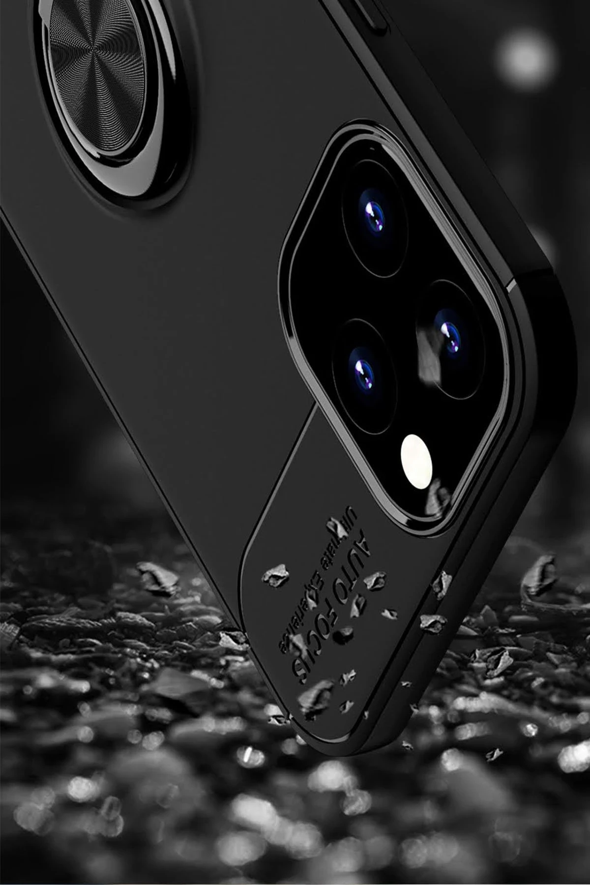 Newface Apple iPhone 12 Pro Max Kılıf Range Yüzüklü Silikon - Siyah — görsel 6