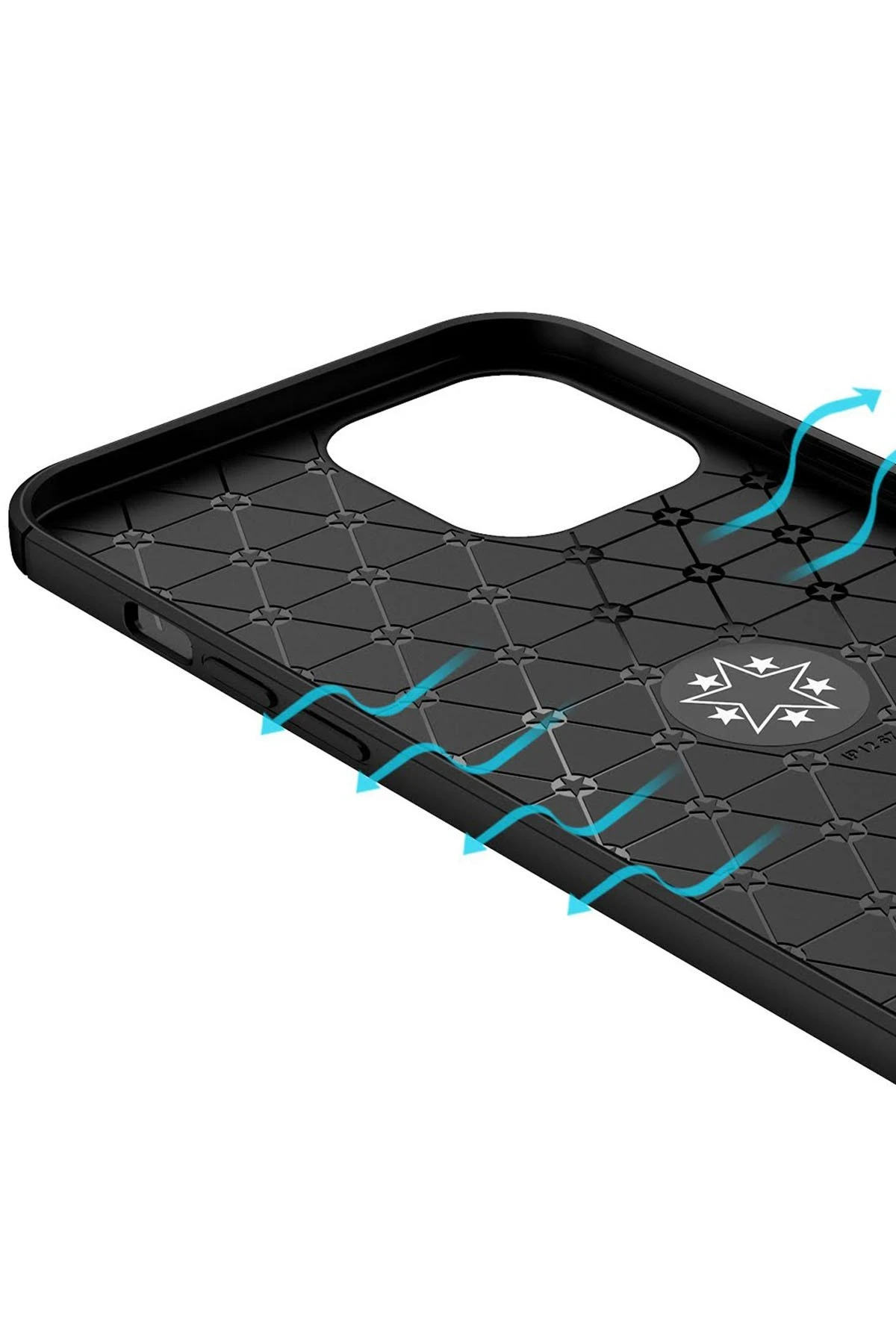 Newface Apple iPhone 12 Pro Max Kılıf Range Yüzüklü Silikon - Siyah — görsel 7
