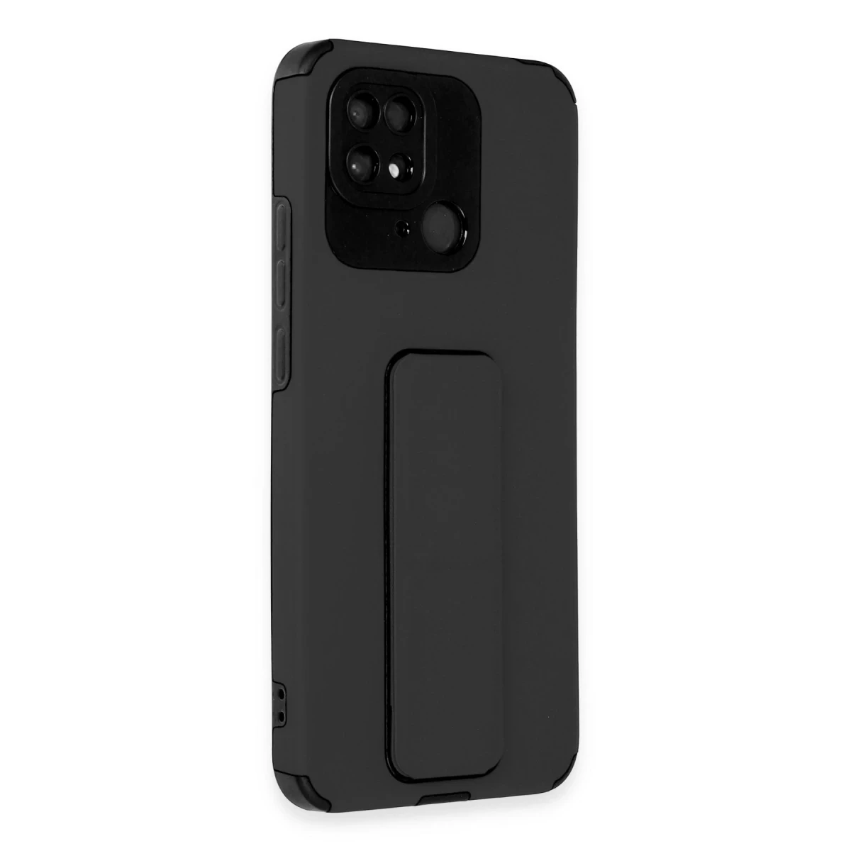 Newface Xiaomi Redmi 10C Kılıf Mega Standlı Silikon - Siyah — görsel 6