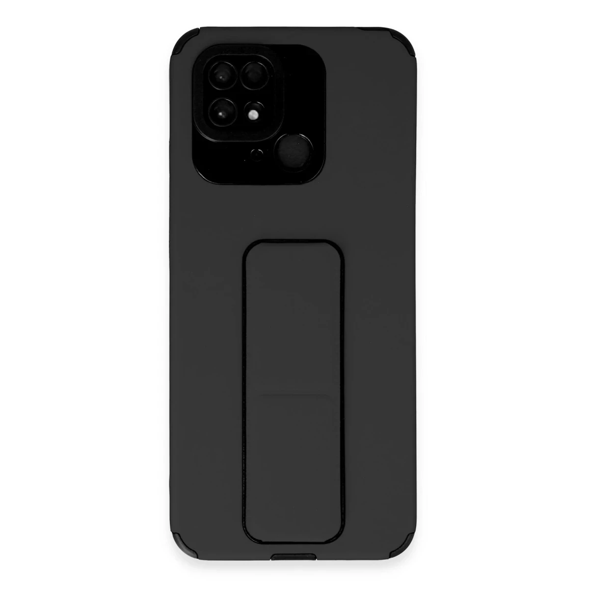 Newface Xiaomi Redmi 10C Kılıf Mega Standlı Silikon - Siyah — görsel 7