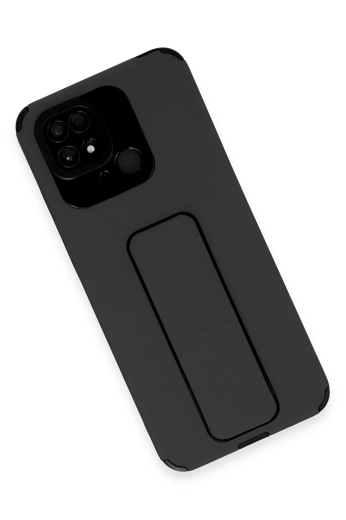 Newface Xiaomi Redmi 10C Kılıf Mega Standlı Silikon - Siyah — görsel 3