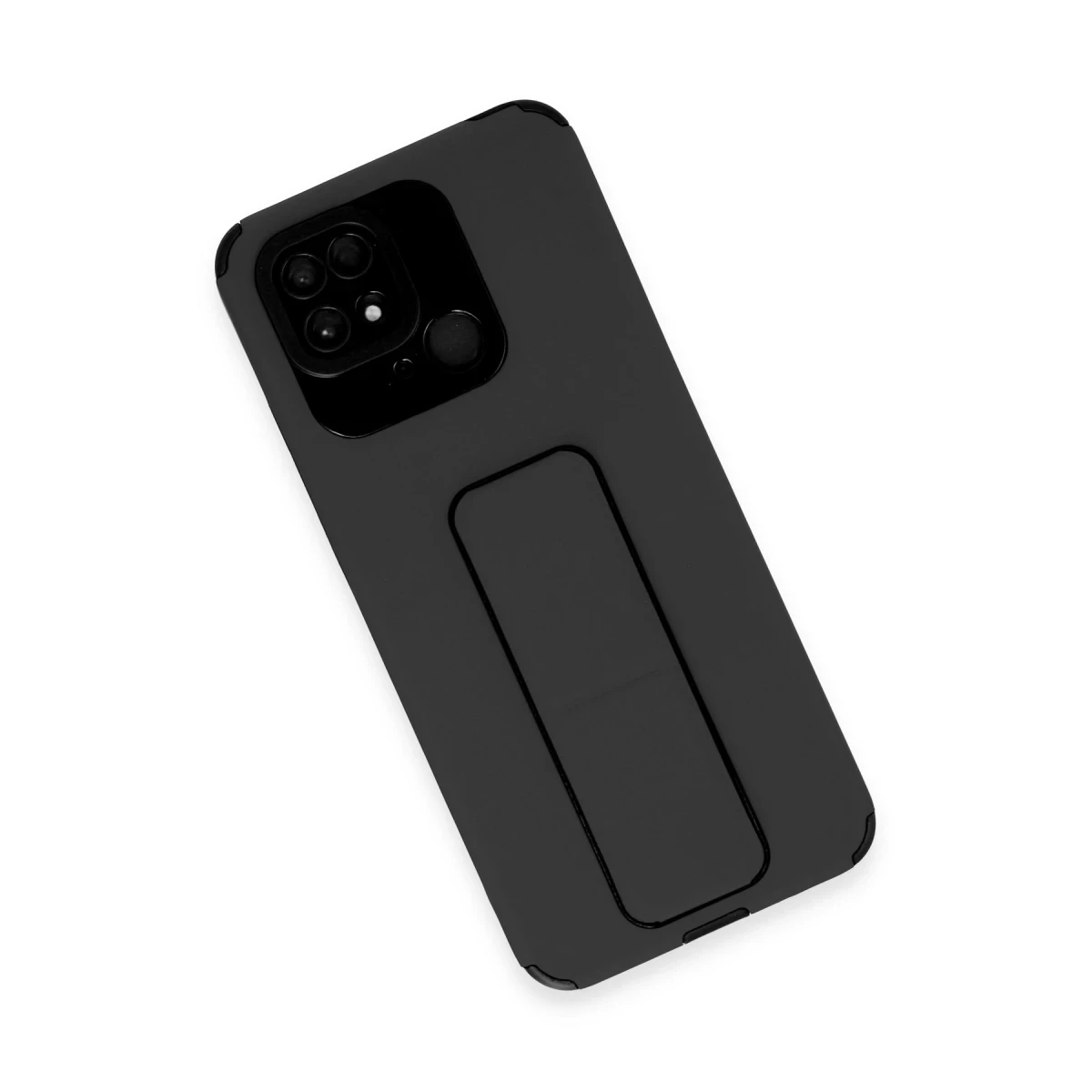 Newface Xiaomi Redmi 10C Kılıf Mega Standlı Silikon - Siyah — görsel 8