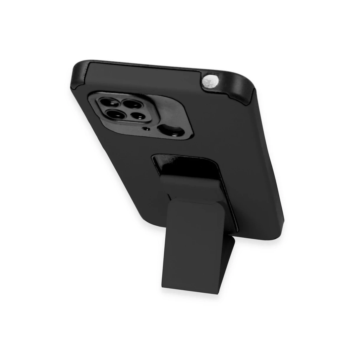 Newface Xiaomi Redmi 10C Kılıf Mega Standlı Silikon - Siyah — görsel 9