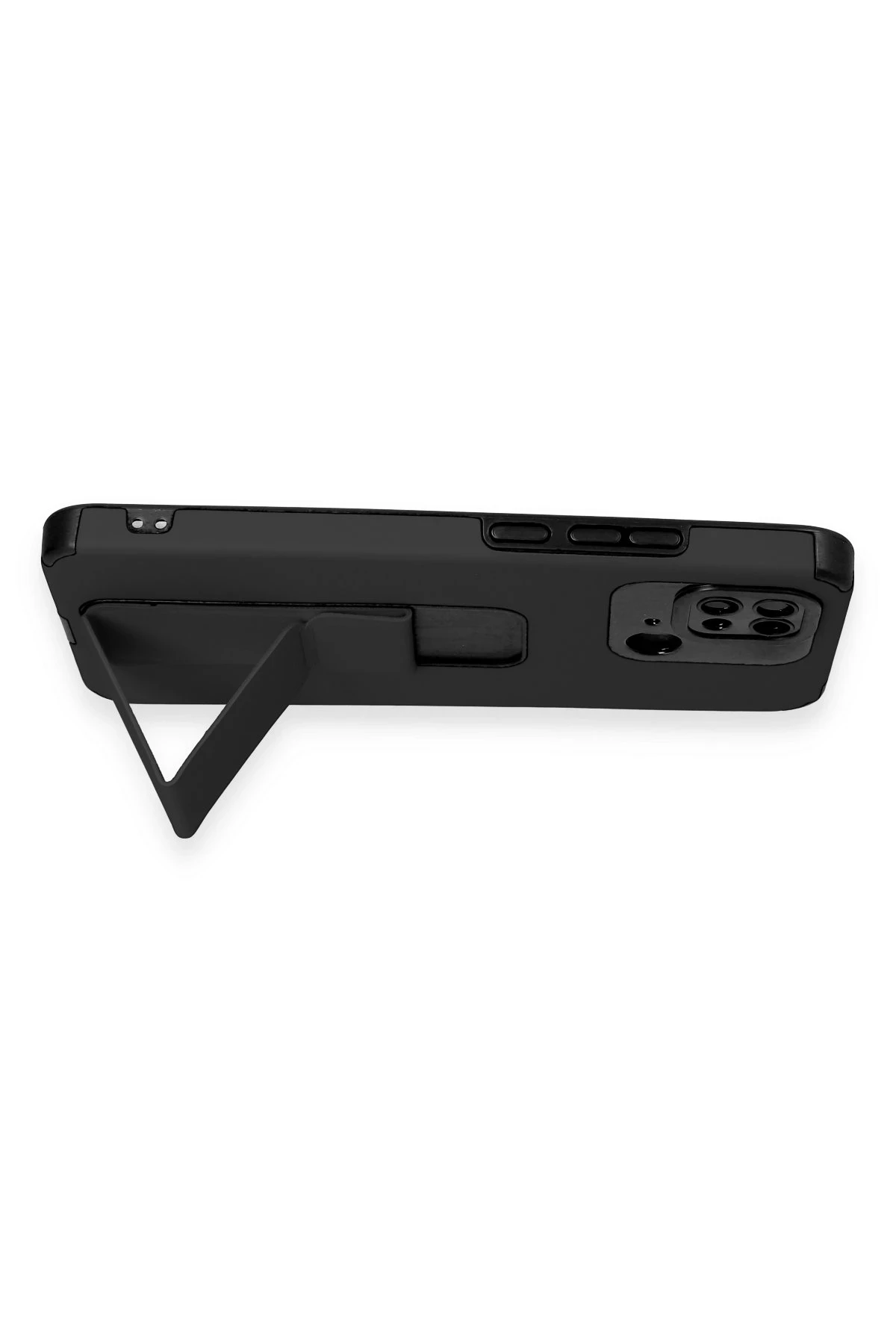 Newface Xiaomi Redmi 10C Kılıf Mega Standlı Silikon - Siyah — görsel 5