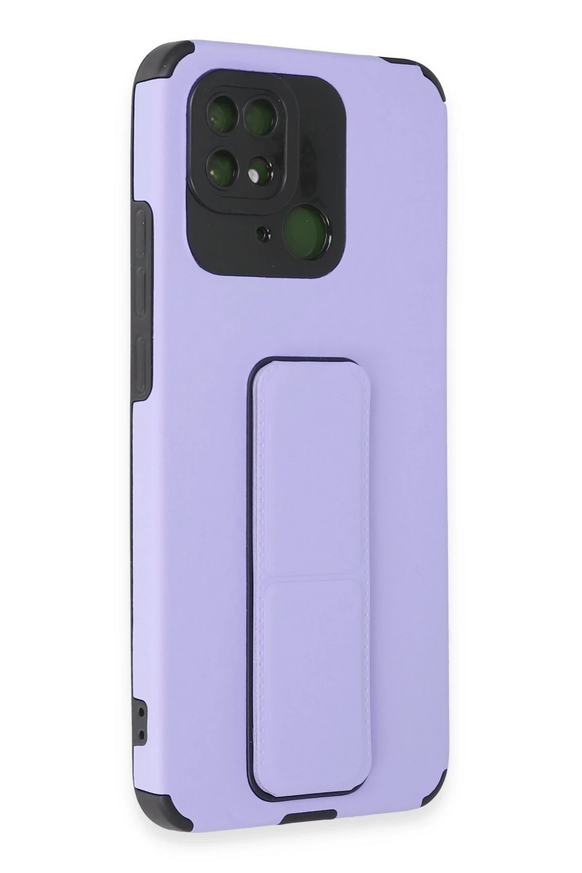 Newface Xiaomi Redmi 10C Kılıf Mega Standlı Silikon - Lila
