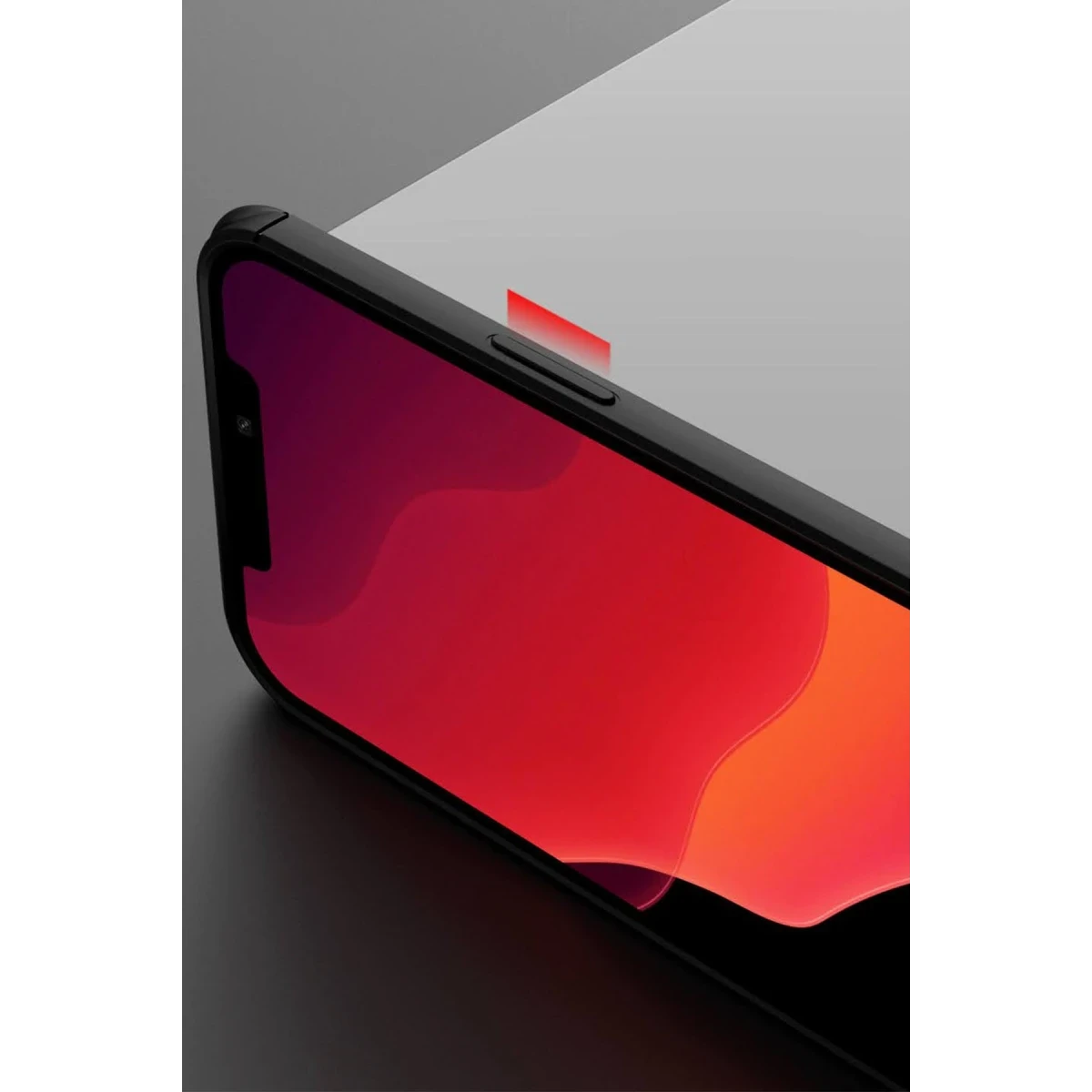 Newface Apple iPhone 12 Pro Max Kılıf Range Yüzüklü Silikon - Kırmızı