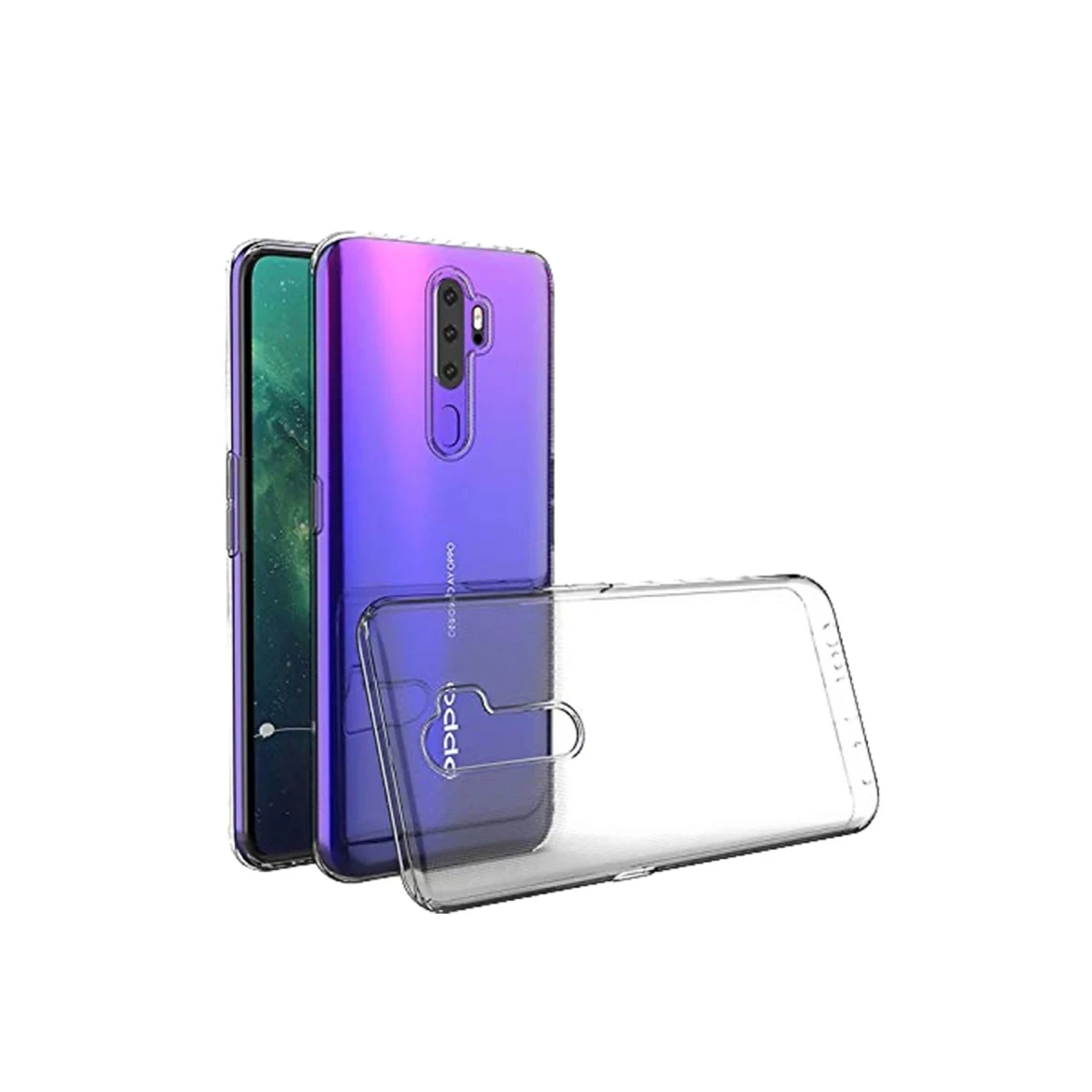 Newface Oppo A5 2020 Kılıf Lüx Şeffaf Silikon — görsel 4