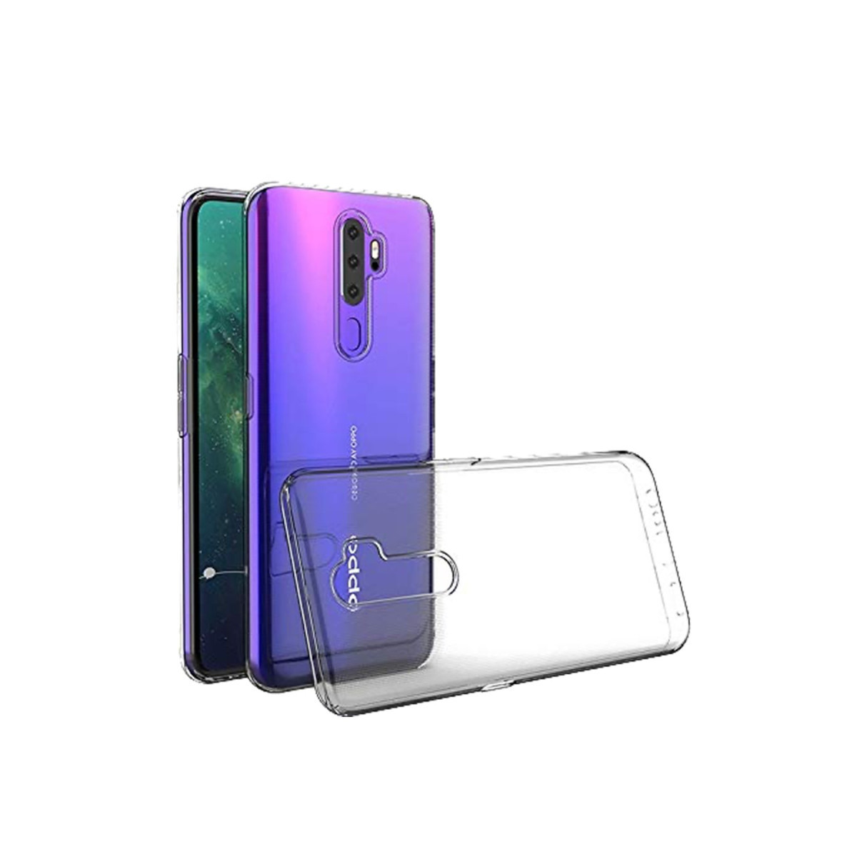 Newface Oppo A5 2020 Kılıf Lüx Şeffaf Silikon — görsel 7