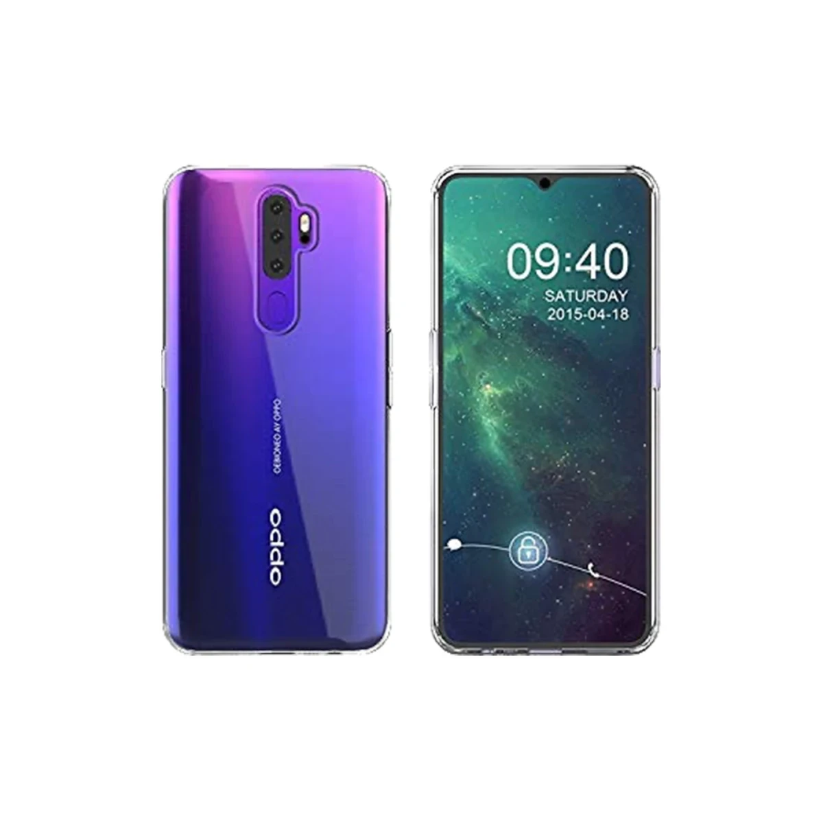 Newface Oppo A5 2020 Kılıf Lüx Şeffaf Silikon — görsel 5