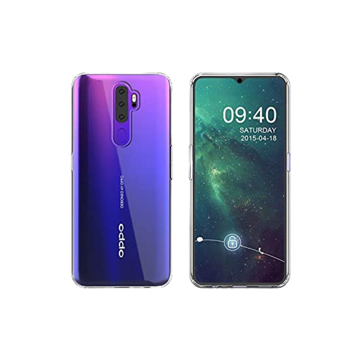 Newface Oppo A5 2020 Kılıf Lüx Şeffaf Silikon — görsel 8