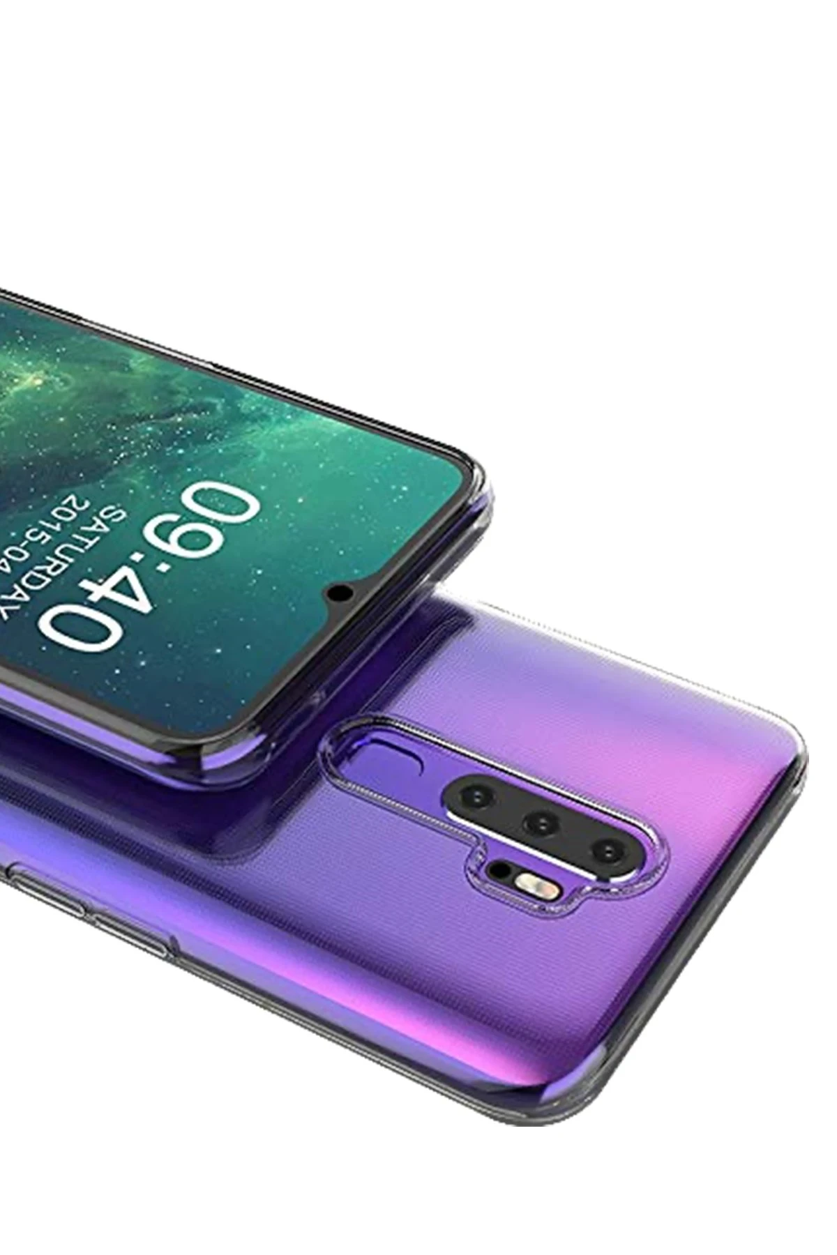 Newface Oppo A5 2020 Kılıf Lüx Şeffaf Silikon — görsel 3