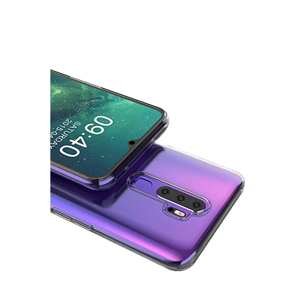Newface Oppo A5 2020 Kılıf Lüx Şeffaf Silikon — görsel 6