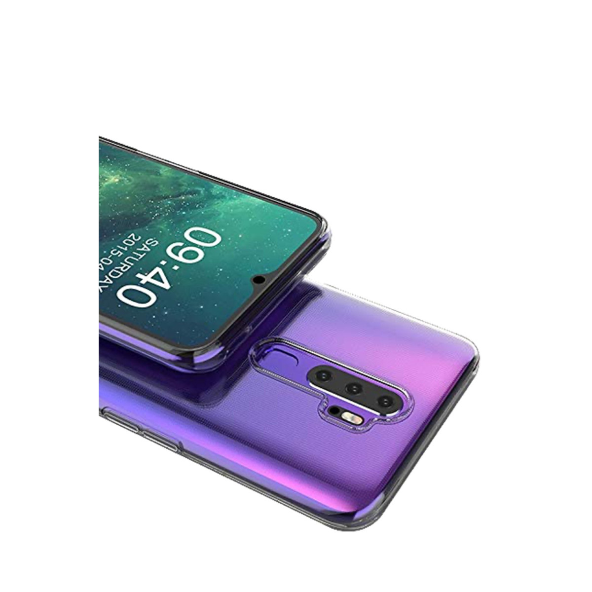 Newface Oppo A5 2020 Kılıf Lüx Şeffaf Silikon — görsel 9