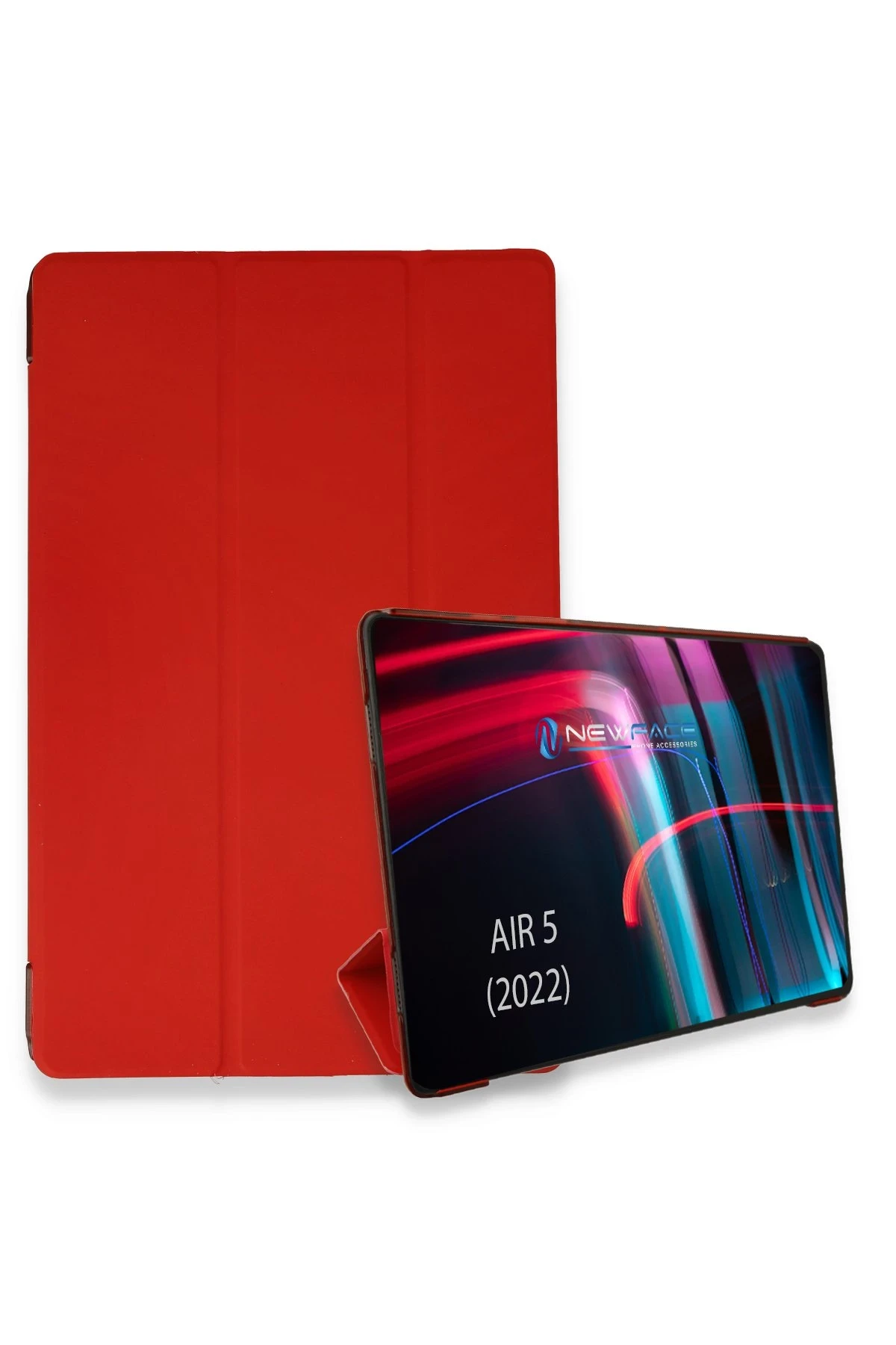 Newface iPad Air 5 (2022) Kılıf Tablet Smart Kılıf - Kırmızı