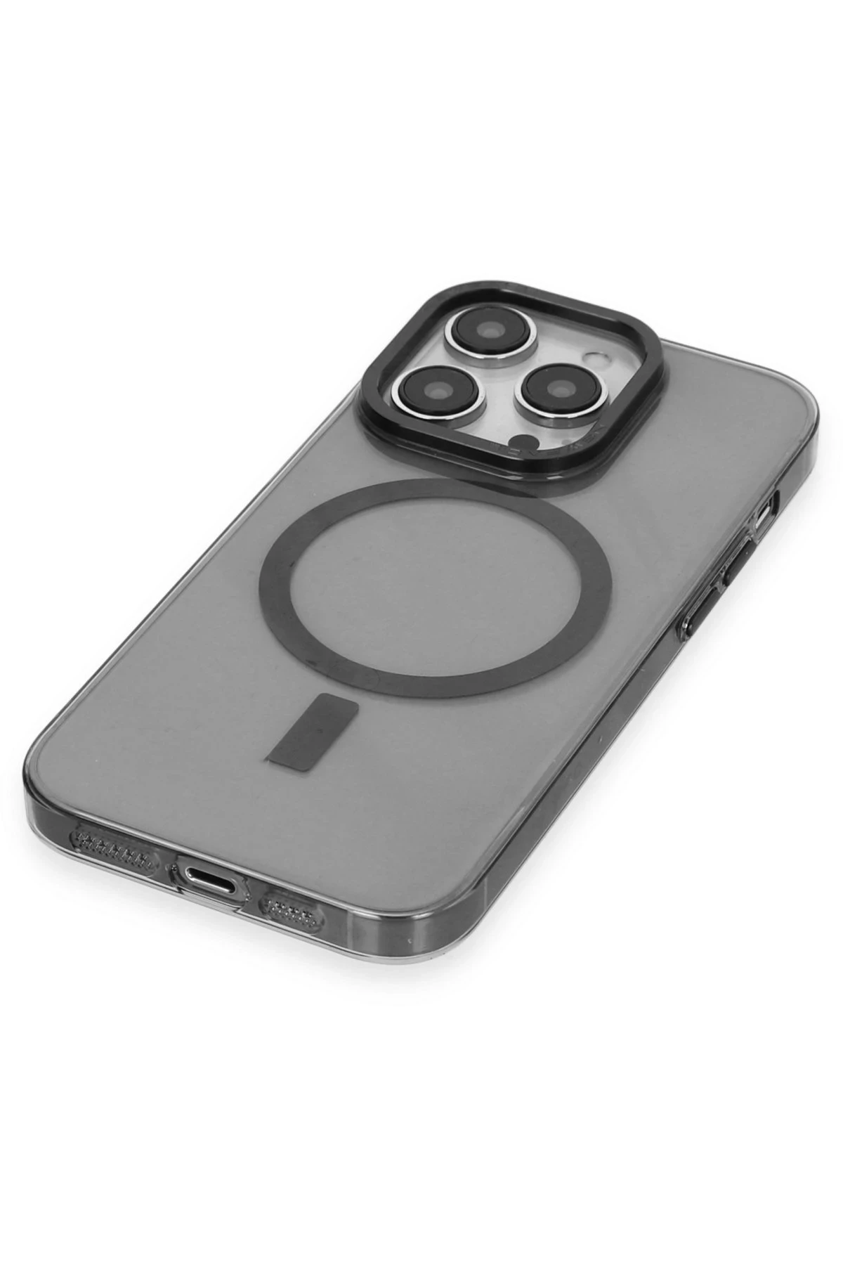 Newface Apple iPhone 14 Pro Kılıf Anka PC Magneticsafe Sert Metal Kapak - Siyah — görsel 4