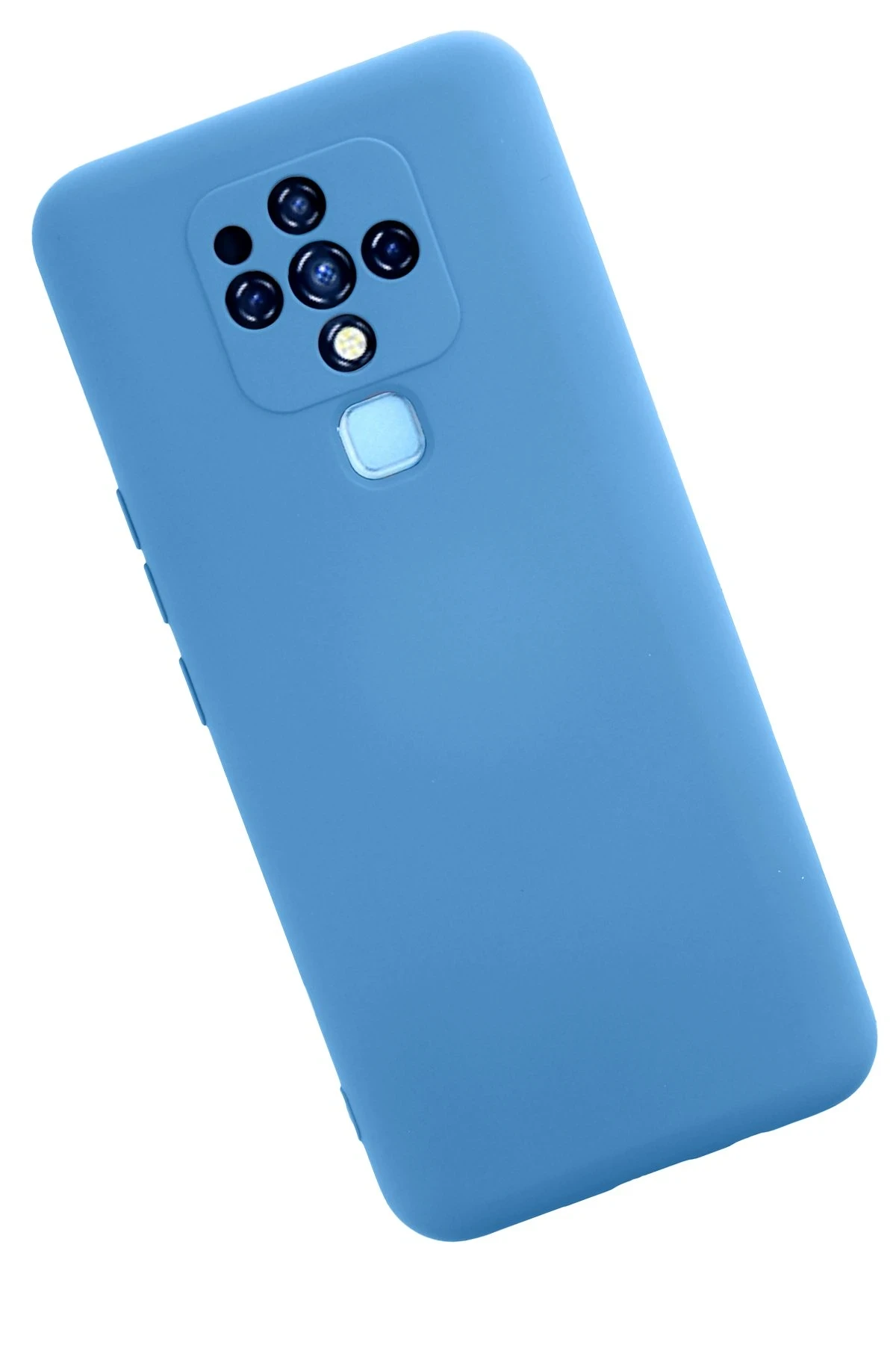 Newface Tecno Camon 16 Kılıf Nano içi Kadife Silikon - Mavi