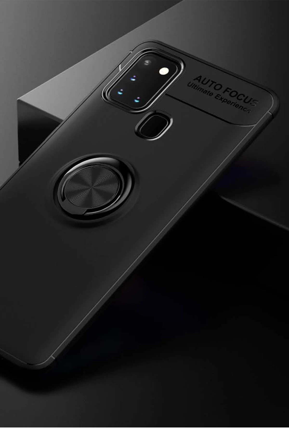 Newface Samsung Galaxy M31 Kılıf Range Yüzüklü Silikon - Siyah — görsel 2