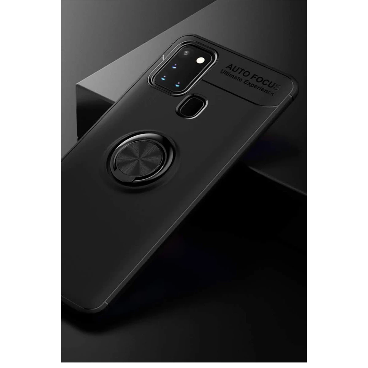Newface Samsung Galaxy M31 Kılıf Range Yüzüklü Silikon - Siyah — görsel 11