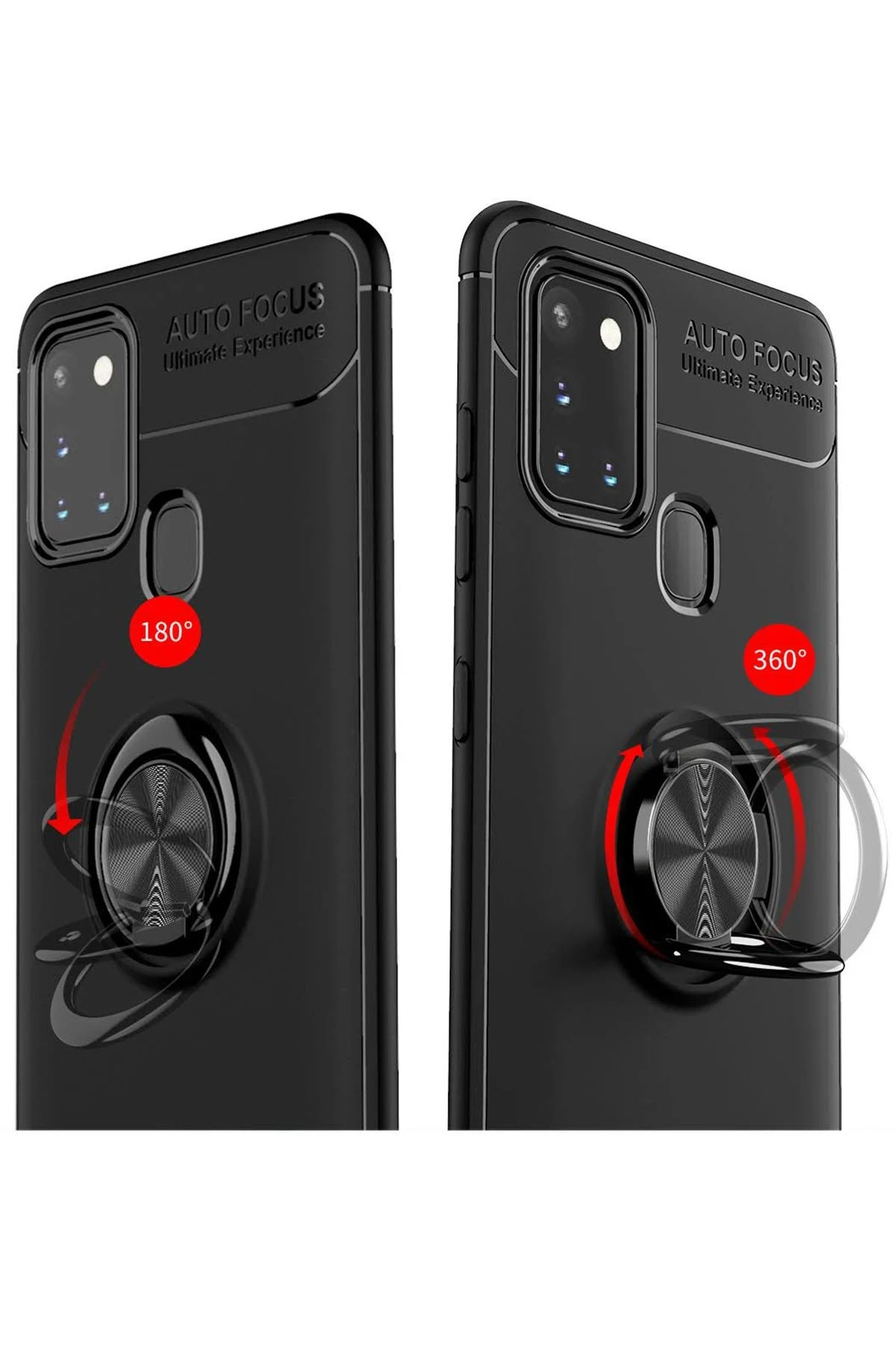 Newface Samsung Galaxy M31 Kılıf Range Yüzüklü Silikon - Siyah — görsel 4