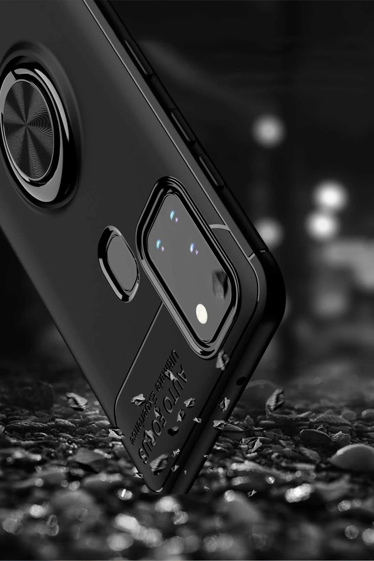 Newface Samsung Galaxy M31 Kılıf Range Yüzüklü Silikon - Siyah — görsel 7