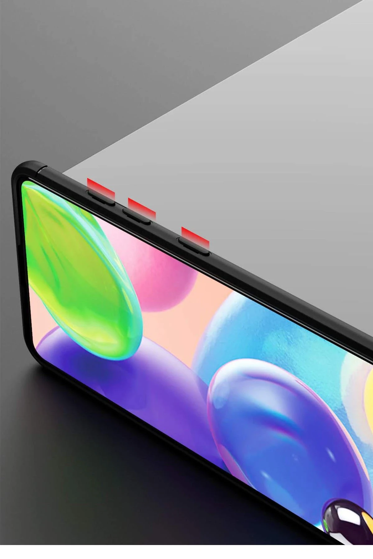 Newface Samsung Galaxy M31 Kılıf Range Yüzüklü Silikon - Siyah — görsel 9