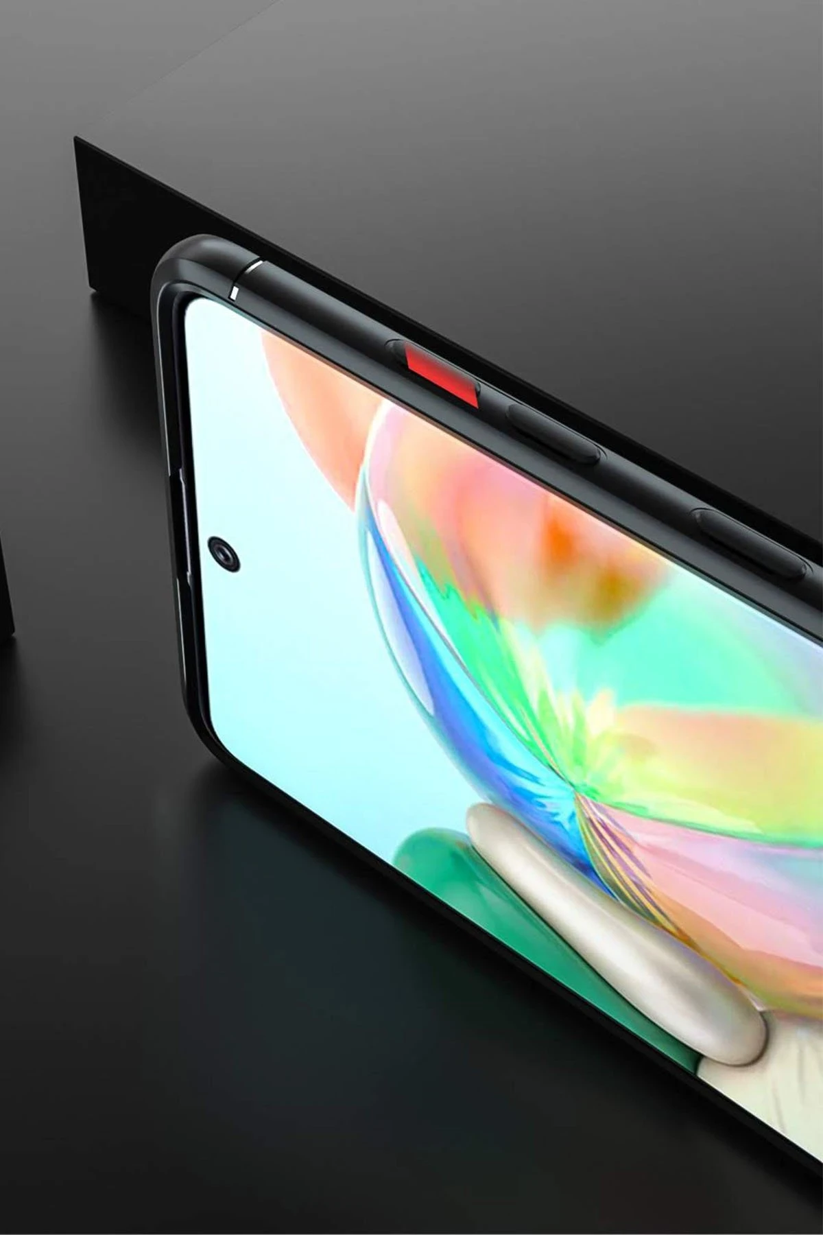 Newface Samsung Galaxy A71 Kılıf Range Yüzüklü Silikon - Siyah-Mavi — görsel 8