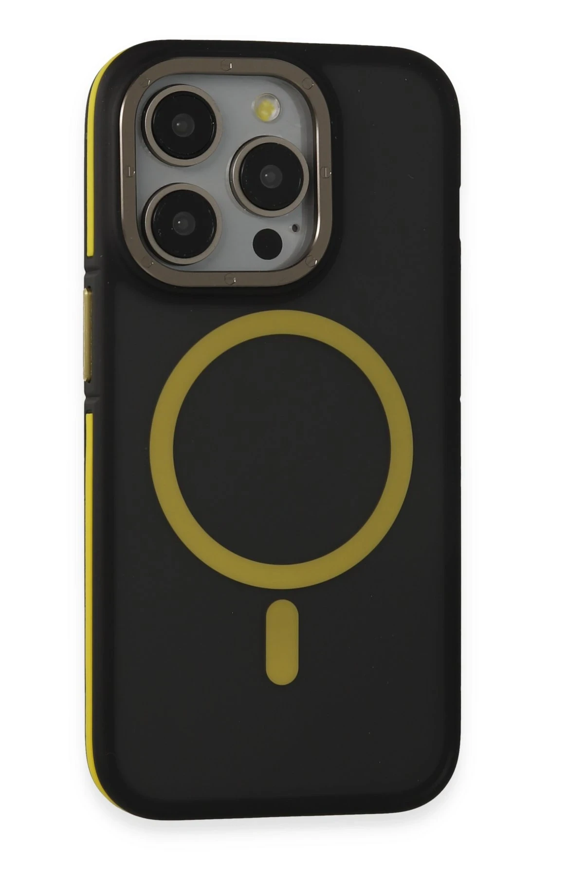 Joko iPhone 14 Pro Max Kılıf Rocky Magsafe Kapak - Siyah-Sarı