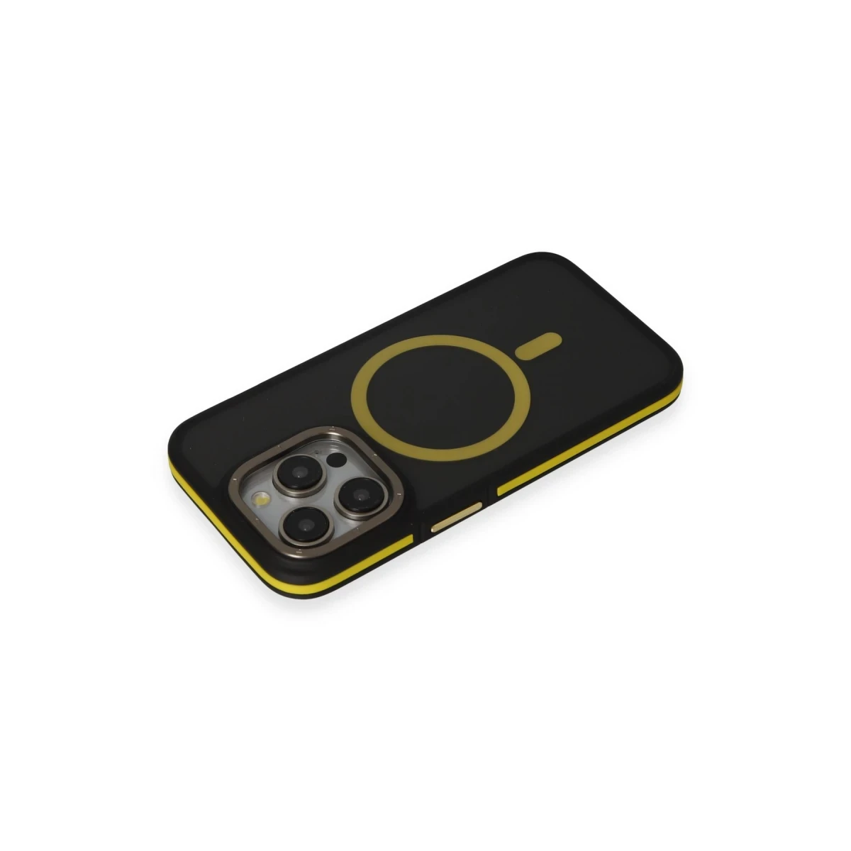 Joko Apple iPhone 14 Pro Max Kılıf Rocky Magsafe Kapak - Siyah-Sarı