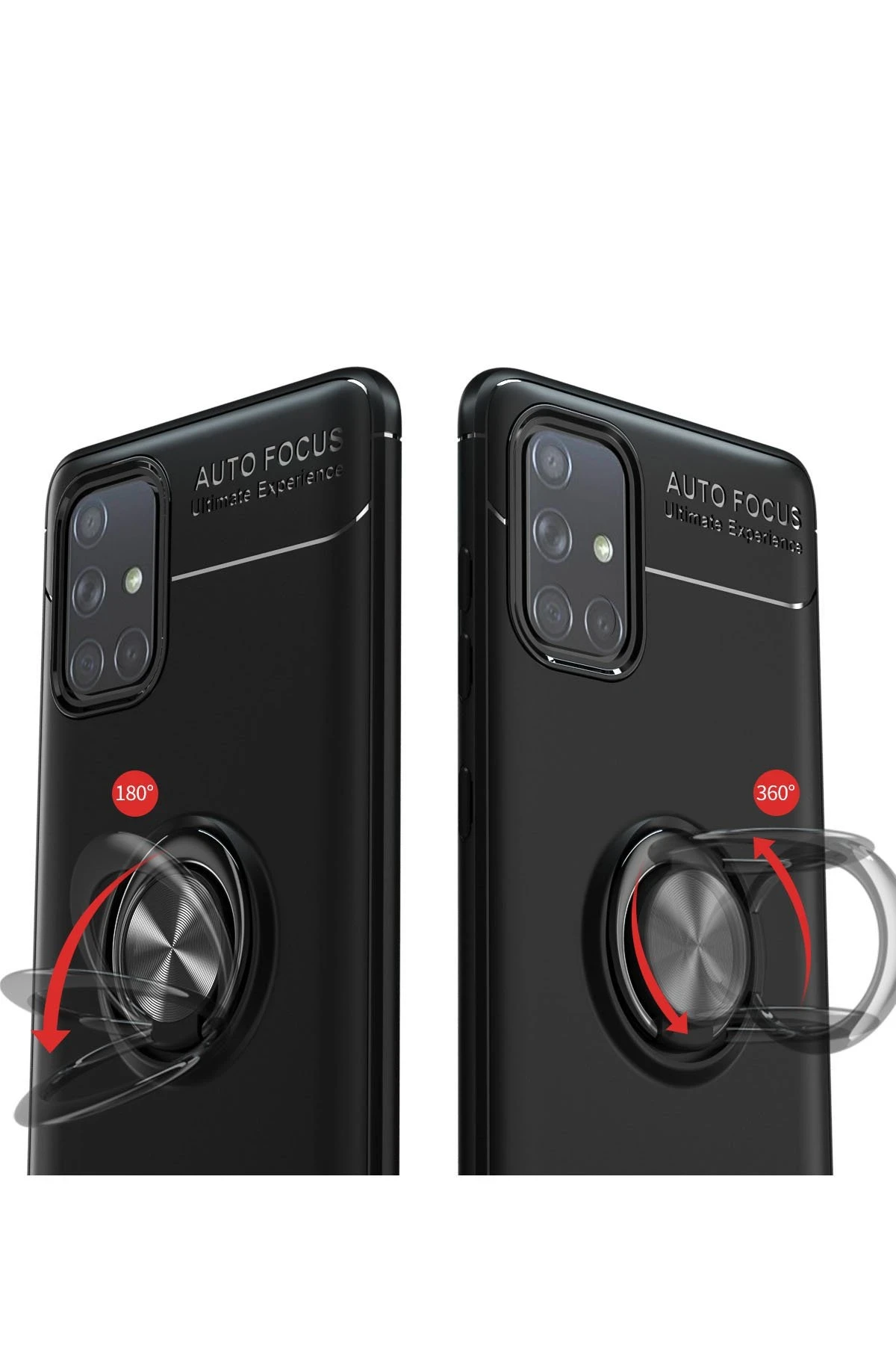 Newface Samsung Galaxy M31S Kılıf Range Yüzüklü Silikon - Siyah — görsel 2