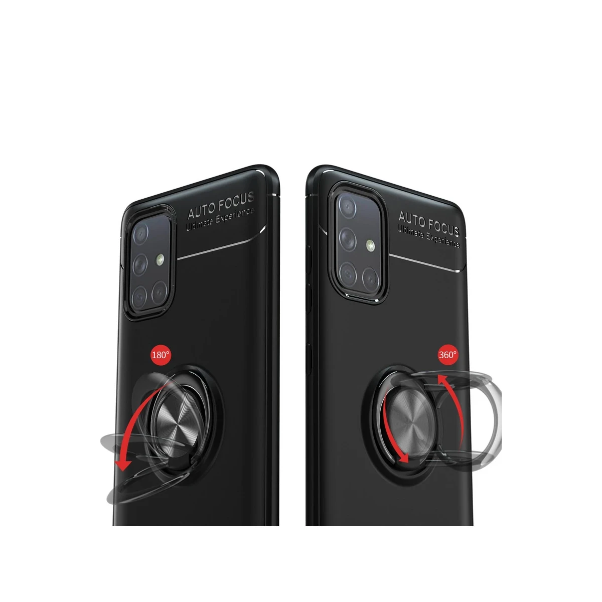 Newface Samsung Galaxy M31S Kılıf Range Yüzüklü Silikon - Siyah — görsel 8
