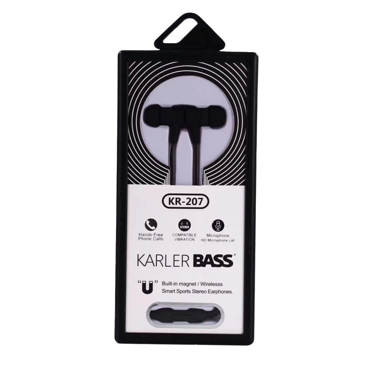 Karler Bass KR-207 Mıknatıslı Kablolu Kulaklık - Siyah — görsel 6