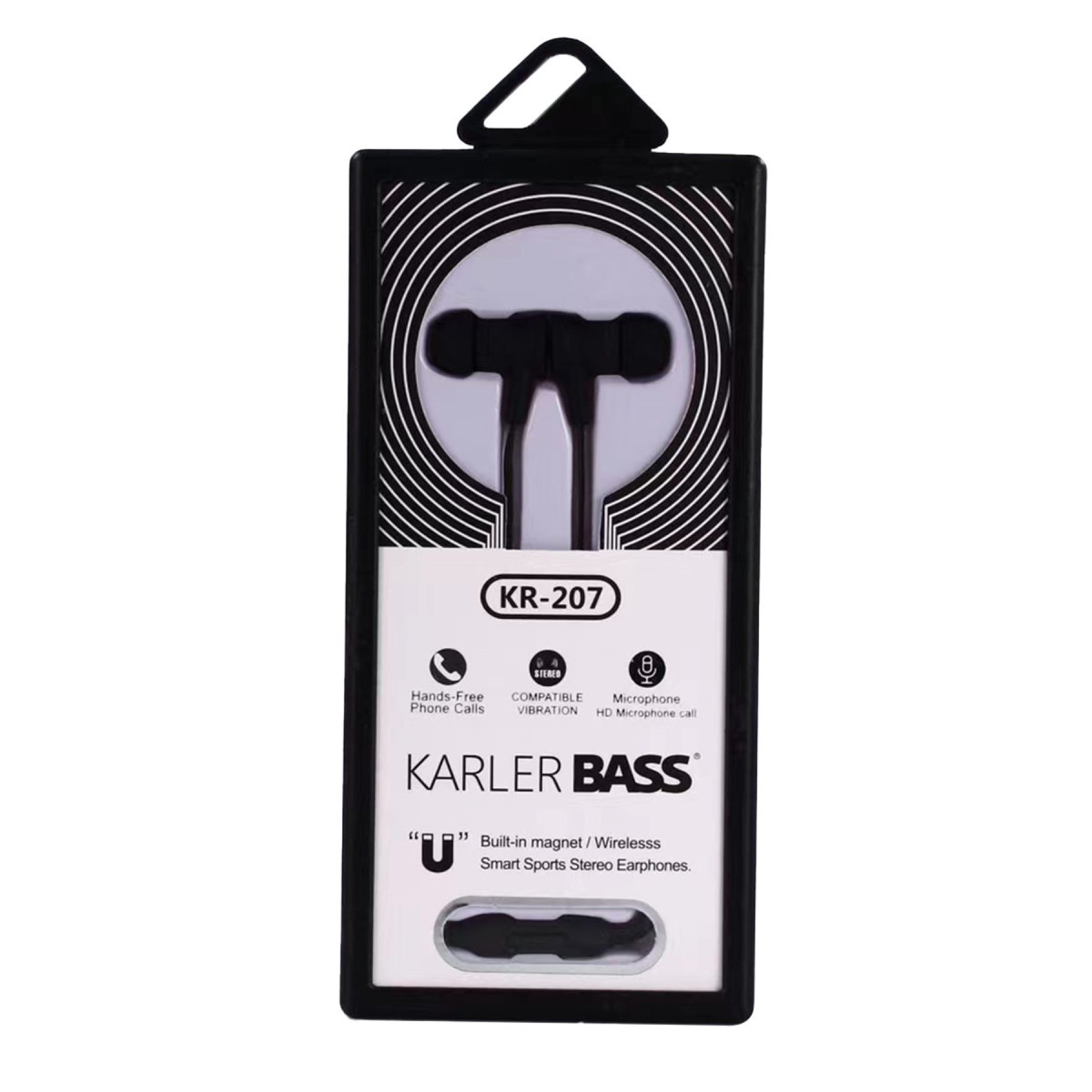 Karler Bass KR-207 Mıknatıslı Kablolu Kulaklık - Siyah — görsel 11