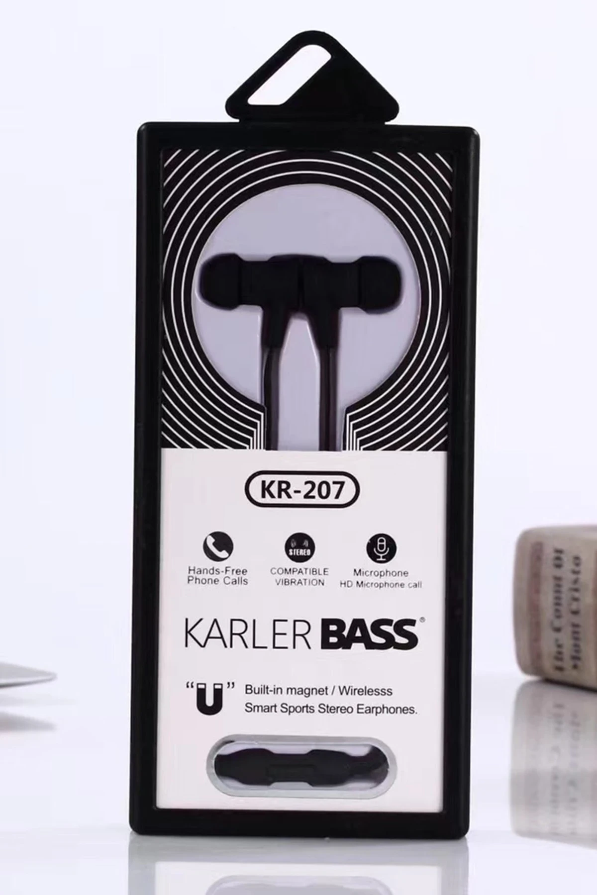 Karler Bass KR-207 Mıknatıslı Kablolu Kulaklık - Siyah — görsel 4