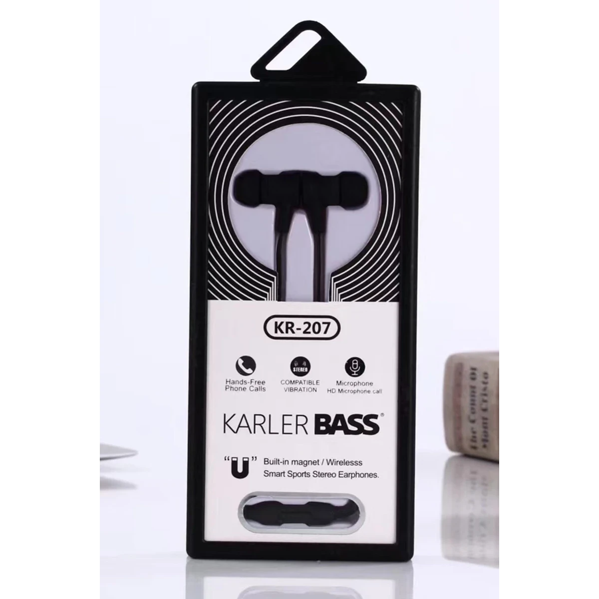 Karler Bass KR-207 Mıknatıslı Kablolu Kulaklık - Siyah — görsel 9